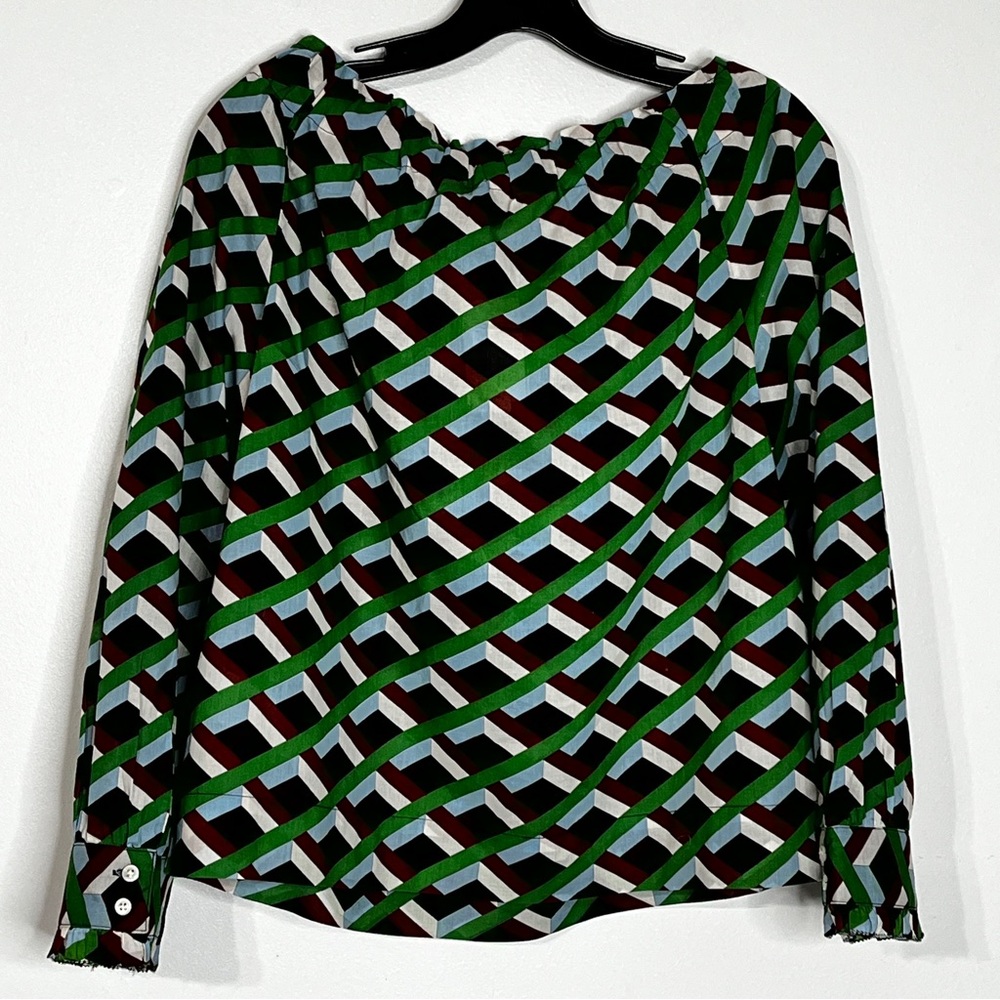 NWT J. Crew Ratti Diamond Off-The-Shoulder Top - Picture 6 of 9